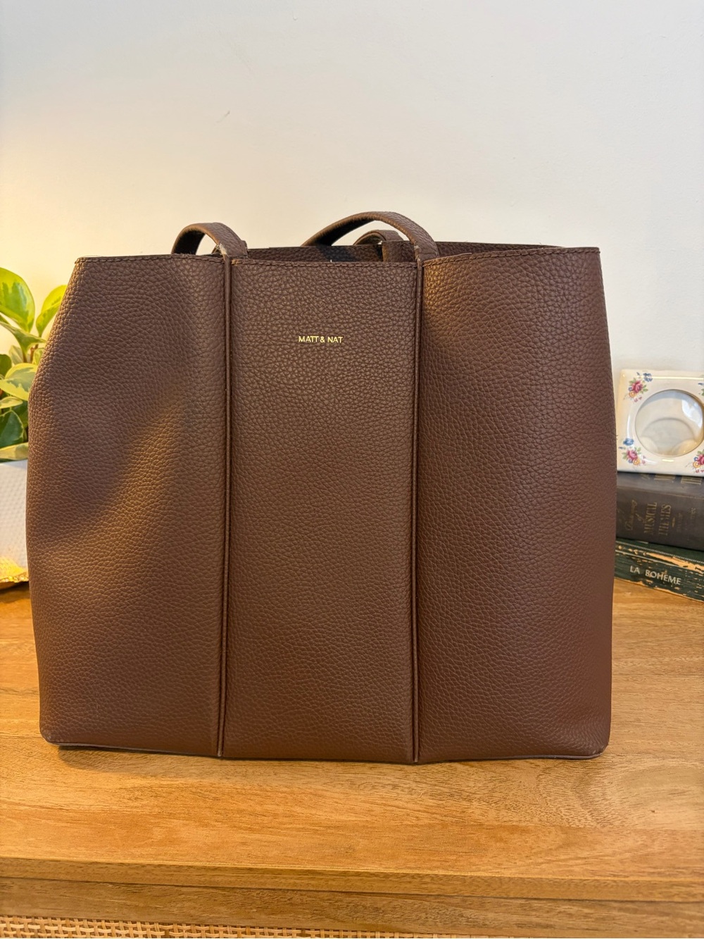 Matt & Nat Natalia Large Brown Vegan Leather Tote Bag